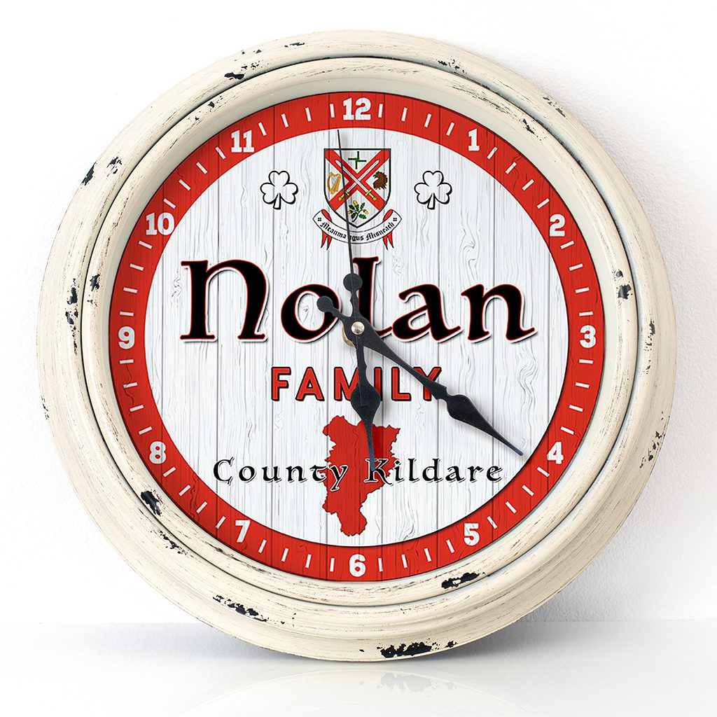 Personalised Irish Wall Clock Kildare County Ireland Home Decor Gift