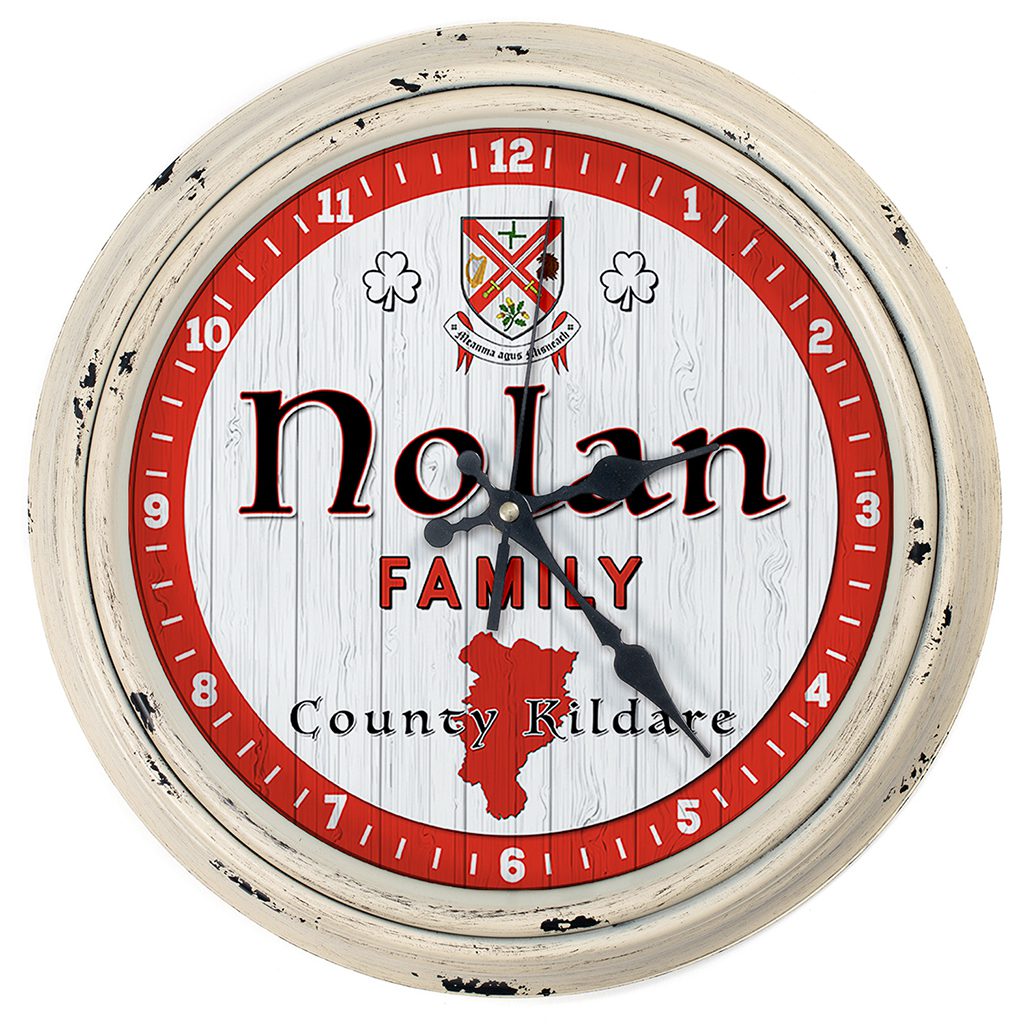 Personalised Irish Wall Clock Kildare County Ireland Home Decor Gift