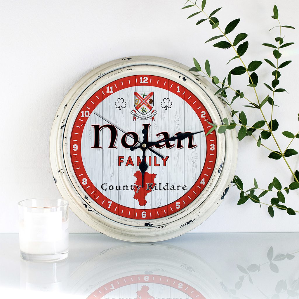 Personalised Irish Wall Clock Kildare County Ireland Home Decor Gift
