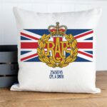 Personalised Royal Air Force Cap and Badge Military Cushion Cover