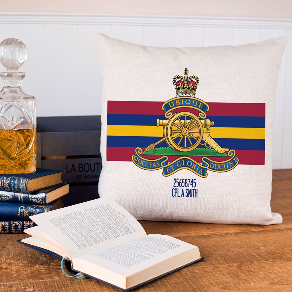 Personalised Royal Artillery Military Cushion Cover