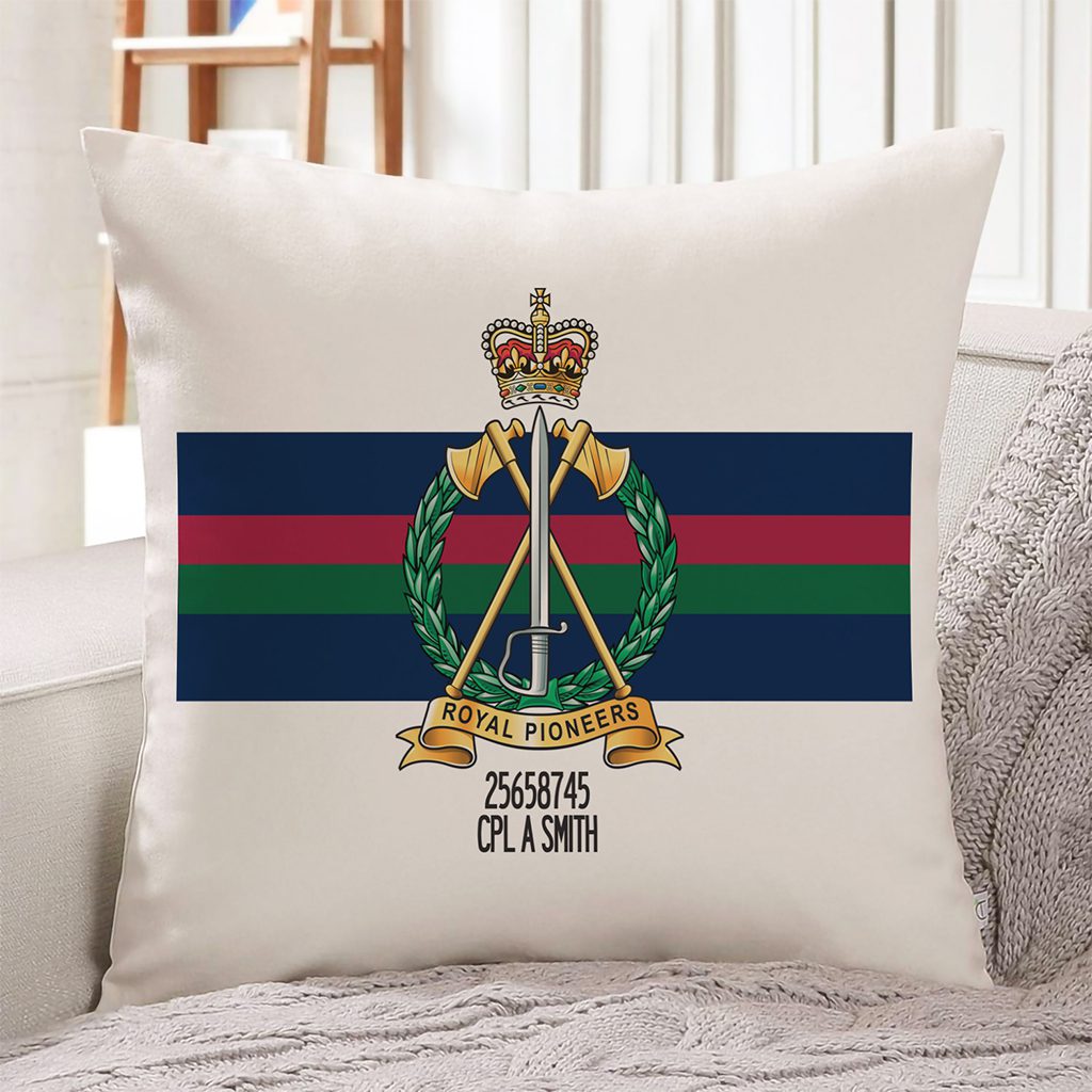 Personalised Royal Pioneers Military Cushion Cover
