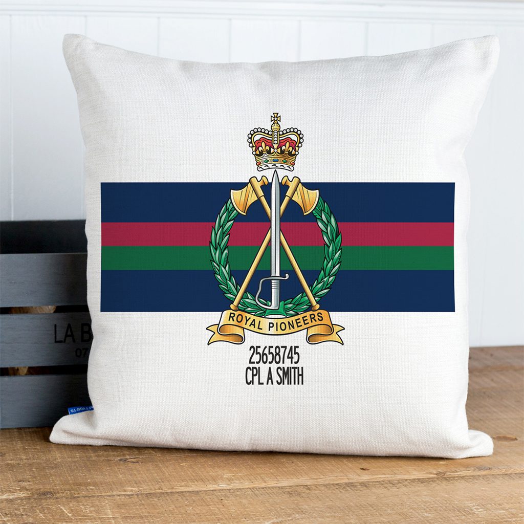Personalised Royal Pioneers Military Cushion Cover