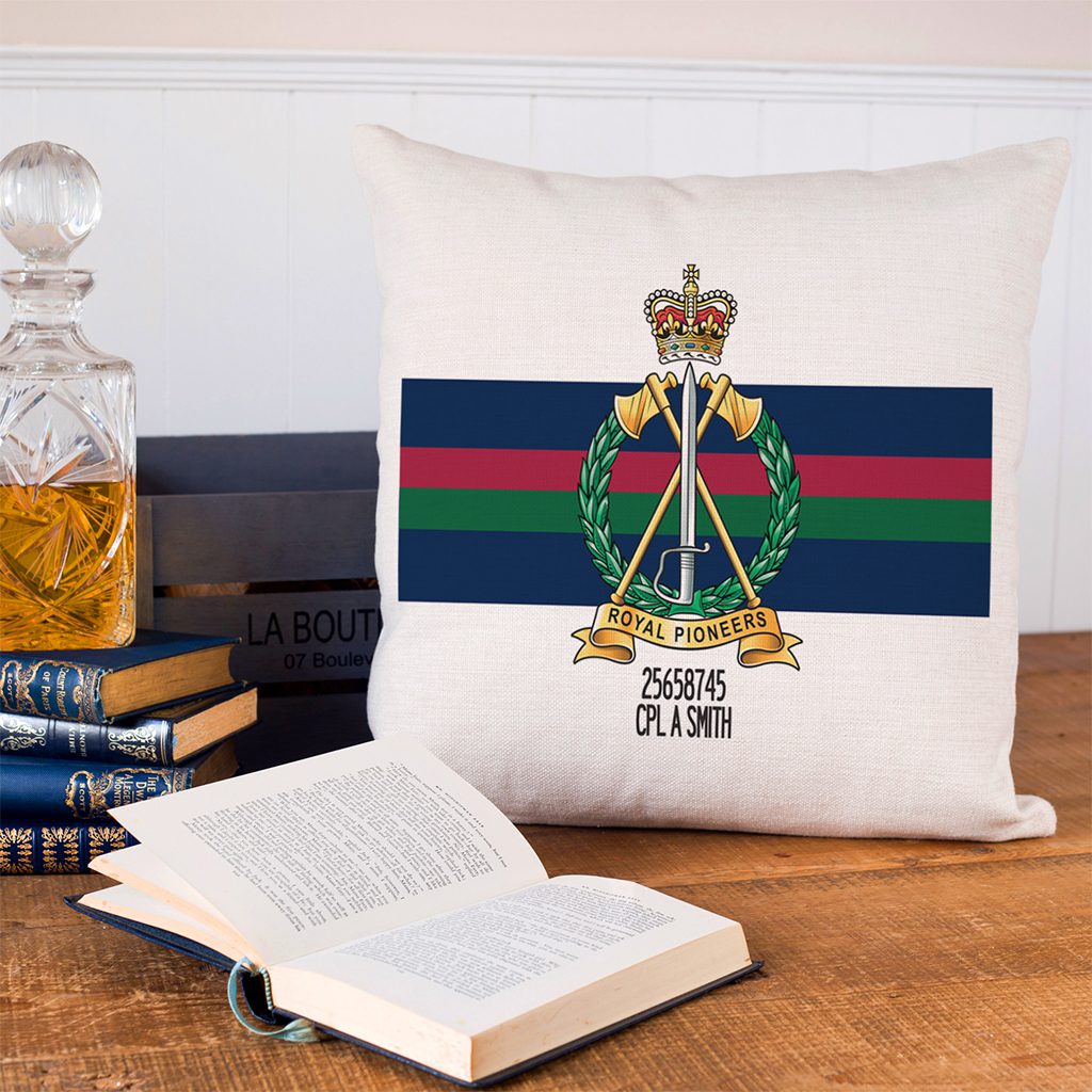 Personalised Royal Pioneers Military Cushion Cover