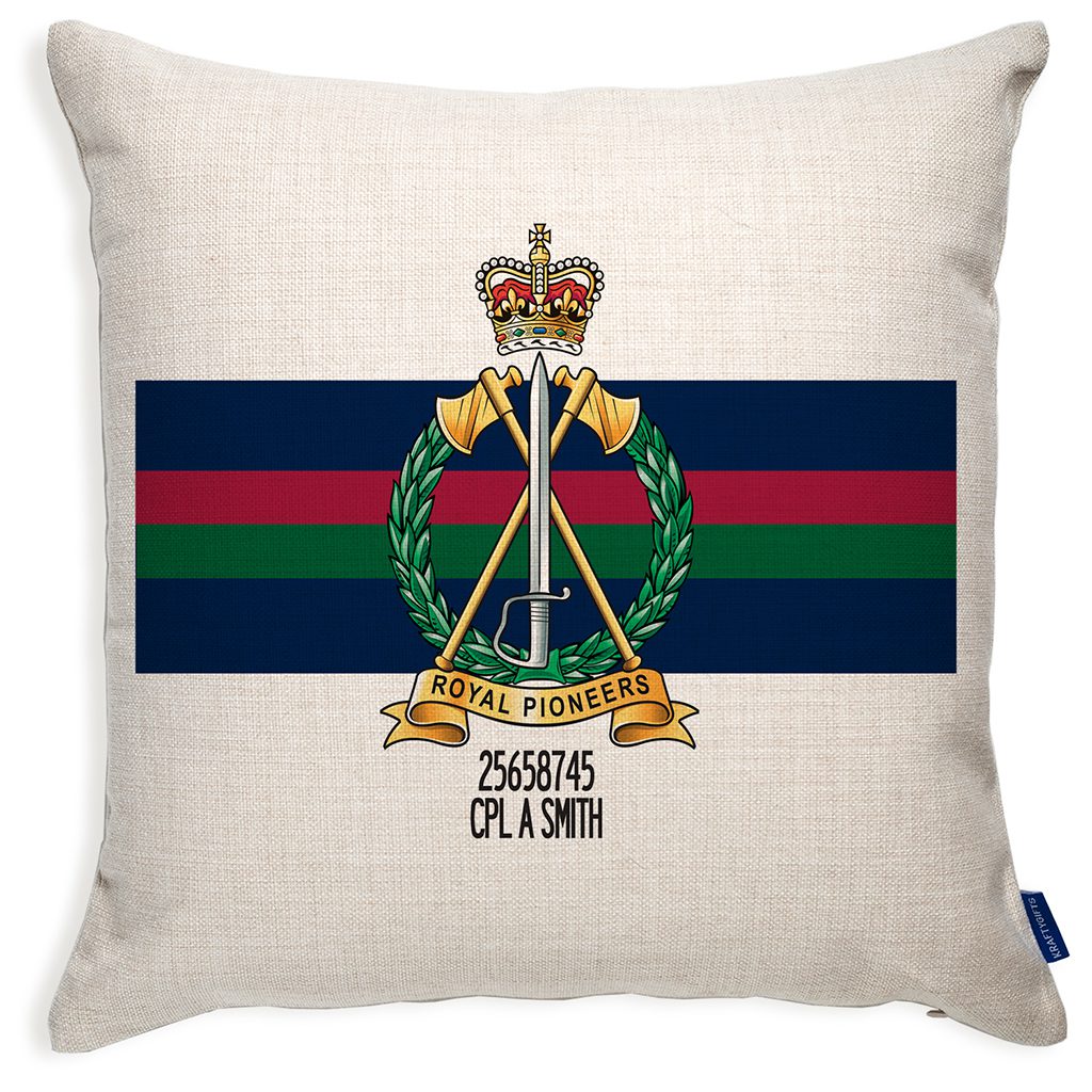 Personalised Royal Pioneers Military Cushion Cover
