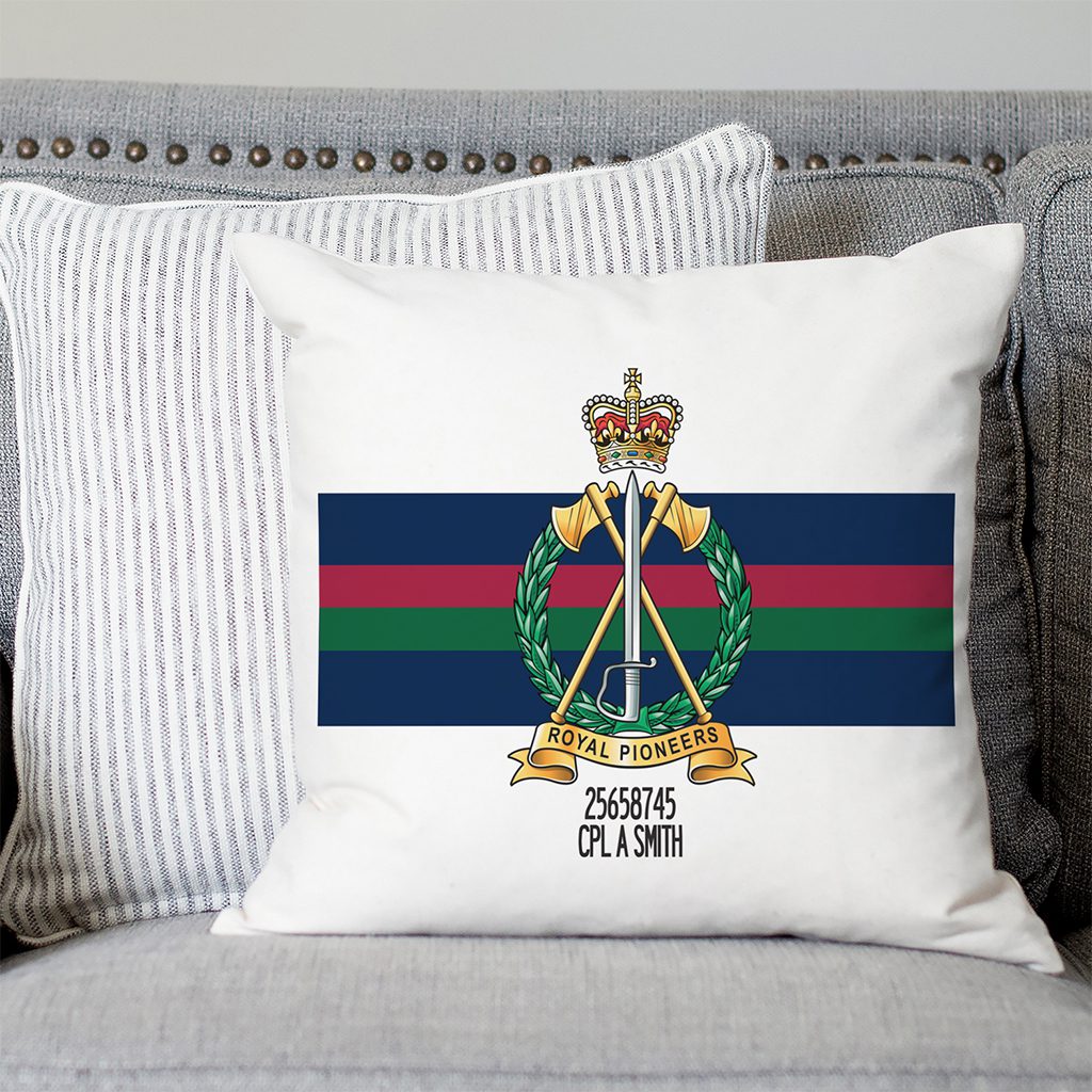 Personalised Royal Pioneers Military Cushion Cover