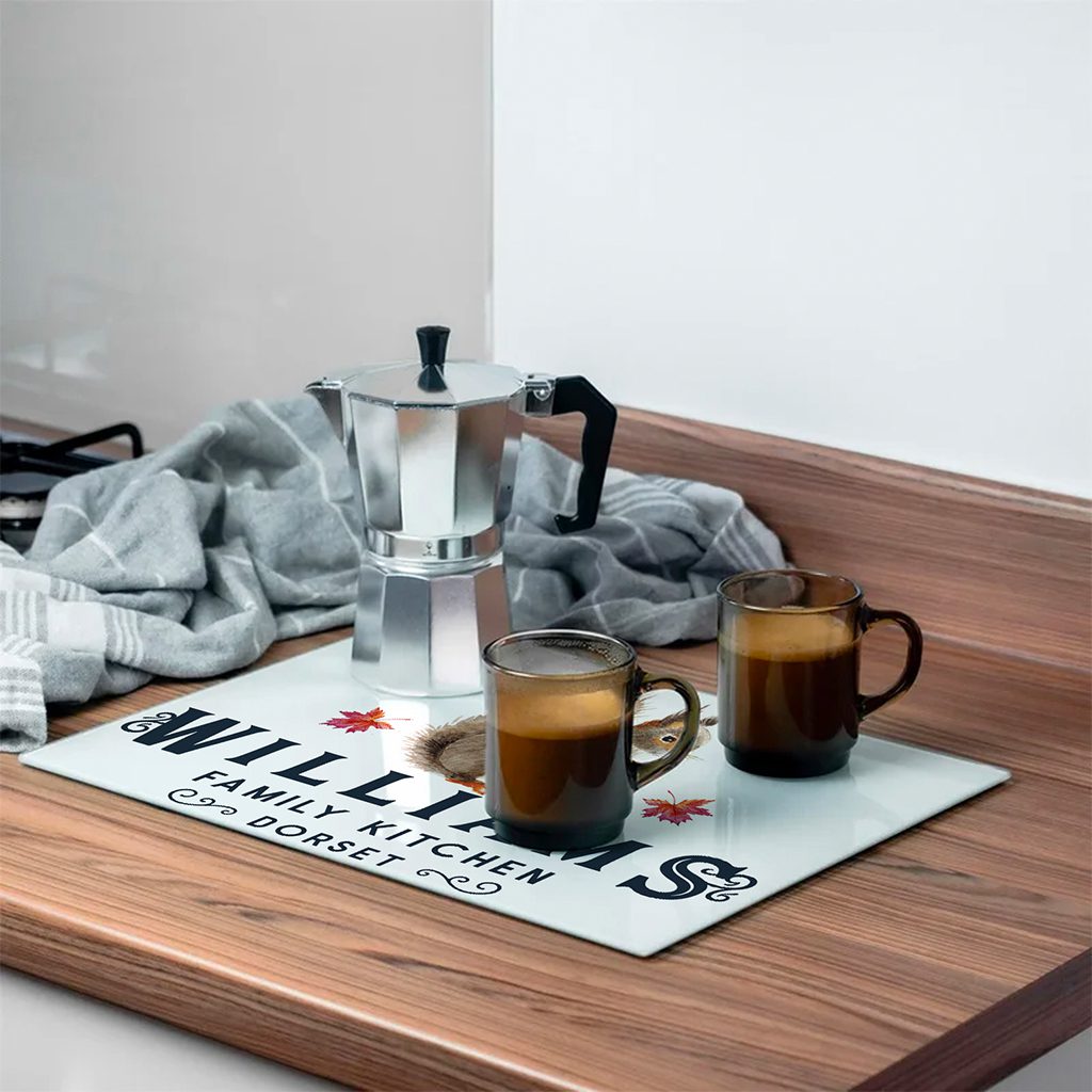 Personalised Squirrel Family Chopping Board KCH34 - Image 3