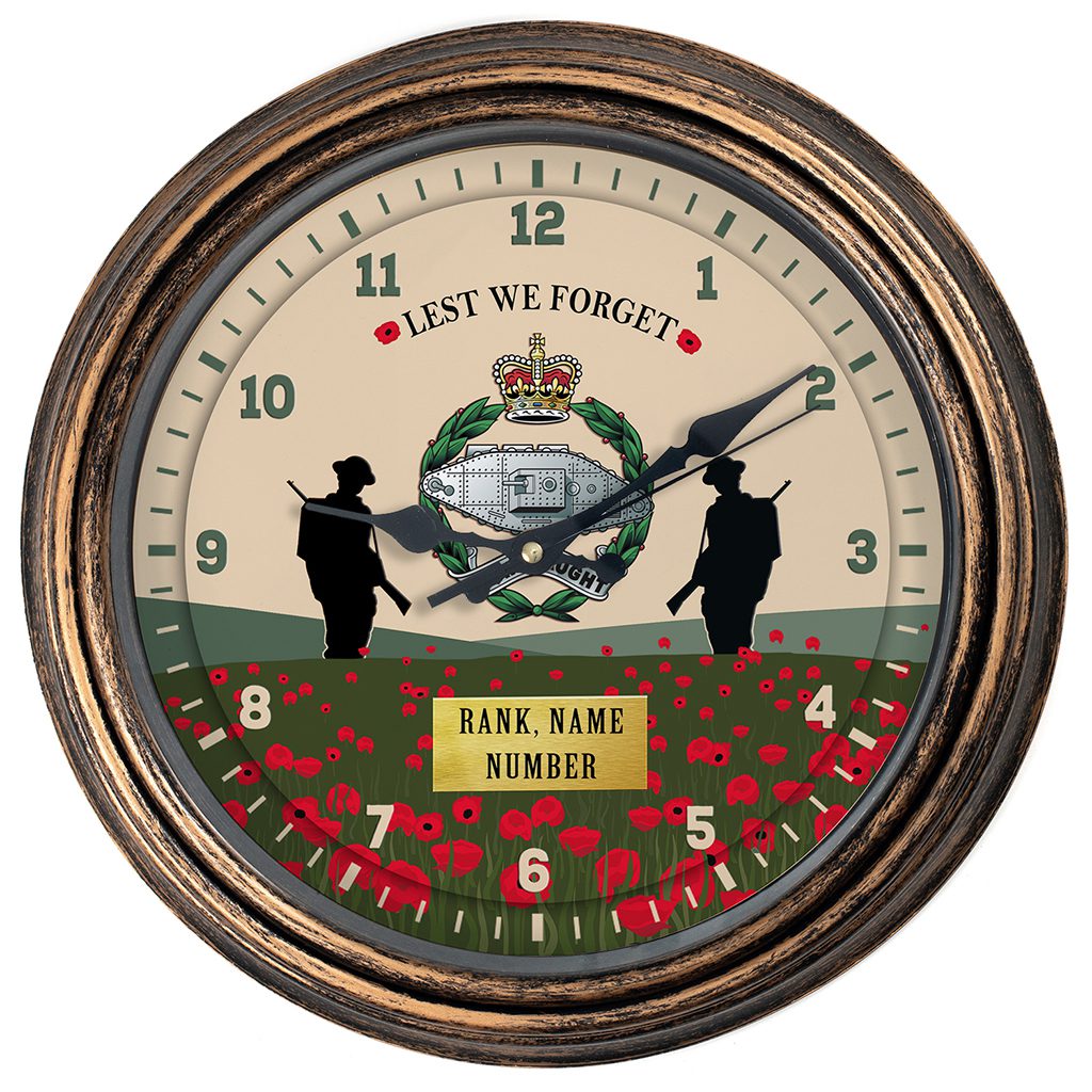 Personalised Royal Tank Regiment Military Wall Clock Veteran Home Decor Army Gift