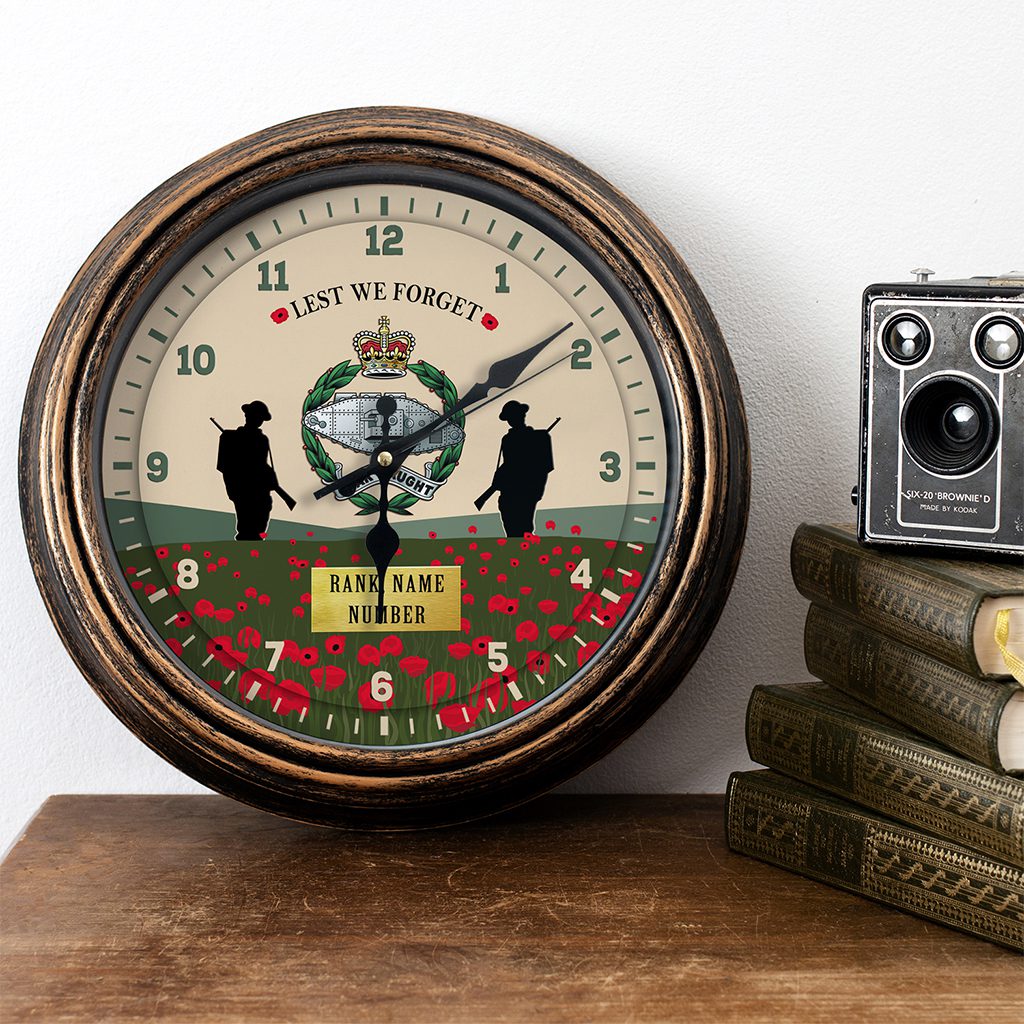 Personalised Royal Tank Regiment Military Wall Clock Veteran Home Decor Army Gift