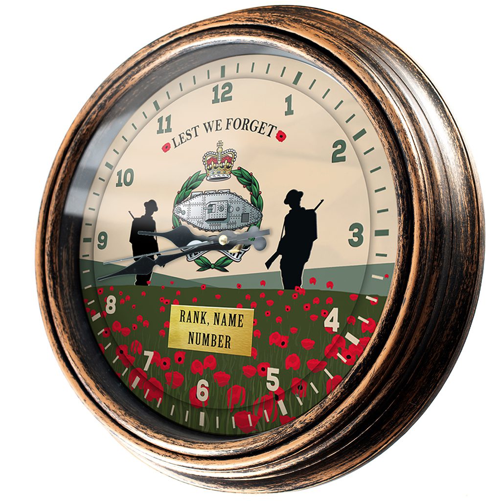 Personalised Royal Tank Regiment Military Wall Clock Veteran Home Decor Army Gift