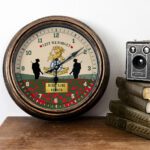 Personalised Yorkshire Regiment Military Wall Clock Veteran Home Decor Army Gift