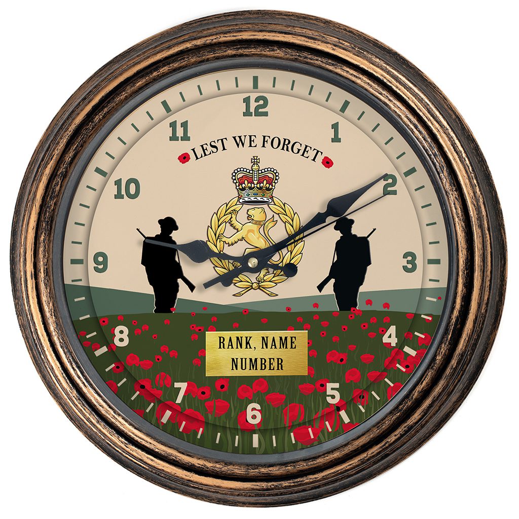 Personalised Women's Royal Army Corps Military Wall Clock VPC68 - Image 3