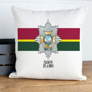 Personalised Worcestershire and Sherwood Foresters Military Cushion Cover