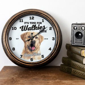 Personalised Labrador Dog Wall Clock Pet Puppy Home Decor Family Gift