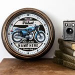 Personalised Motorcycle Wall Clock Triumph Trident Biker Gift Motorbike Home Decor