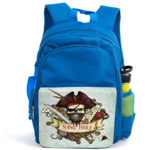 Personalised Pirate Kids Blue Backpack SH188