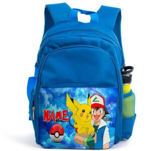 Personalised Pokemon Kids Blue Backpack PK01