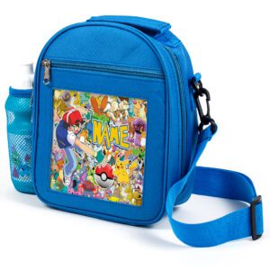 Personalised Pokemon Blue Kids Lunch Bag PK02