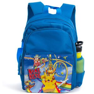 Personalised Pokemon Kids Blue Backpack PK03