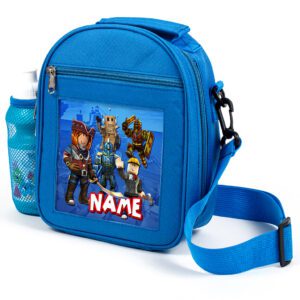 Personalised Roblox Blue Kids Lunch Bag RB01