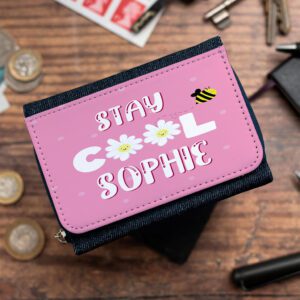 Personalised Cute Stay Cool Daisy Kids Denim Purse PL11