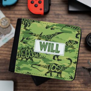 Personalised Dinosaur Kids Wallet KK26