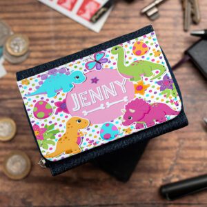 Personalised Cute Dinosaur Kids Denim Purse KS116