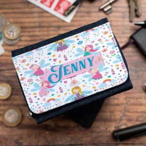 Personalised Cute Fairy Kids Denim Purse PL01