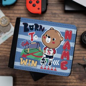 Personalised Football Bear Kids Wallet KK11