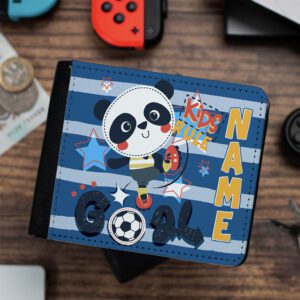 Personalised Football Panda Kids Wallet KK14