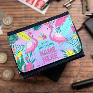 Personalised Cute Flamingos Kids Denim Purse KSP208