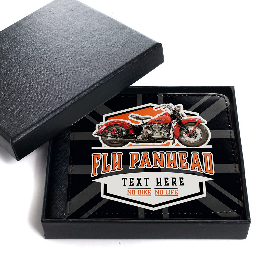 Personalised Harley Davison FLH Panhead Motorcycle Wallet MBW16 - Image 7