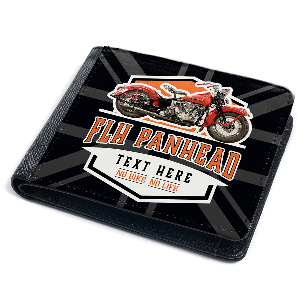 Personalised Harley Davison FLH Panhead Motorcycle Wallet MBW16 - Image 6