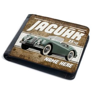 Personalised Jaguar XK140 Classic Car Wallet CL24