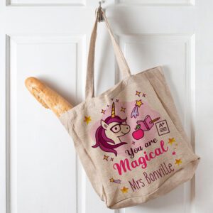 Personalised You're Magical Unicorn Teacher Tote Bag KTT02