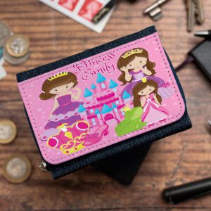 Personalised Princess Castle Kids Denim Purse EC010
