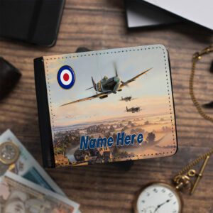 Personalised RAF Spitfire Plane Wallet ST460