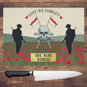 Personalised Queen's Royal Lancers Military Chopping Board VPCH20