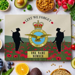 Personalised RAF Royal Air Force Crest Military Chopping Board VPCH72