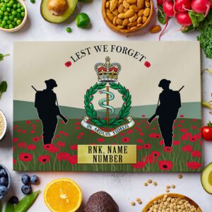 Personalised Royal Army Medical Corps Corps Military Chopping Board VPCH25