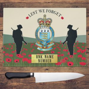 Personalised Royal Army Ordnance Corps Military Chopping Board VPCH26