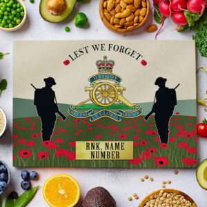 Personalised Royal Artillery Military Chopping Board VPCH29