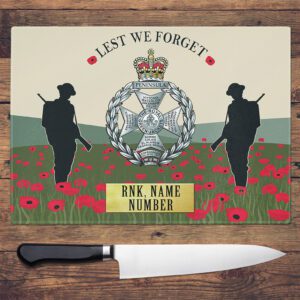 Personalised Royal Green Jackets Corps Military Chopping Board VPCH34