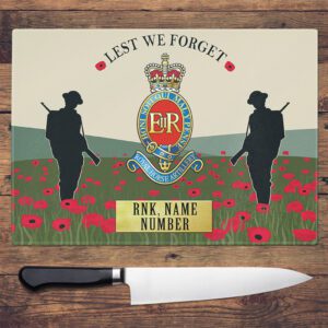 Personalised Royal Horse Artillery Military Chopping Board VPCH37
