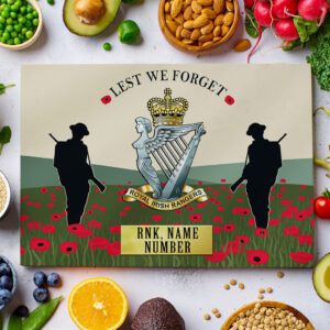 Personalised Royal Irish Rangers Military Chopping Board VPCH38