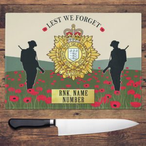 Personalised Royal Logistic Corps Military Chopping Board VPCH40