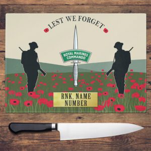 Personalised Royal Marines Commando Military Chopping Board VPCH73