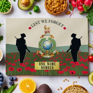 Personalised Royal Marines Globe & Laurel Military Chopping Board VPCH74