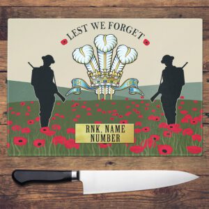Personalised Royal Regiment of Wales Military Chopping Board VPCH41