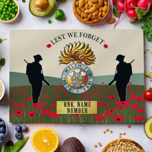 Personalised Royal Welch Fusiliers Military Chopping Board VPCH42